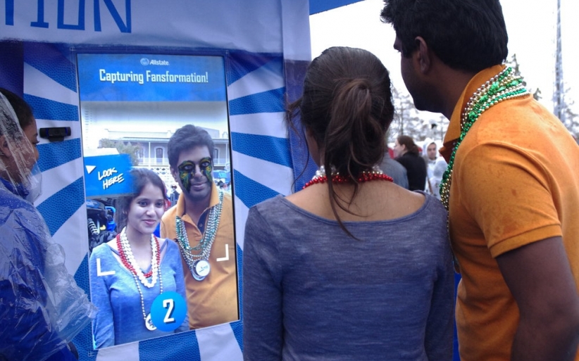 Allstate ar photobooth couple
