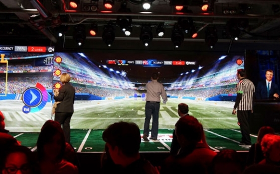 Inside nfl event experience game stage